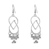 Shining Jewel Silver Oxidised Plated Geometric Drop Hook Gypsy Earrings for Women (SJ_1934 _D1)