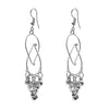 Shining Jewel Silver Oxidised Plated Geometric Drop Hook Gypsy Earrings for Women (SJ_1934 _D1)