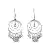 Shining Jewel Silver Oxidised Plated Geometric Drop Hook Gypsy Earrings for Women (SJ_1934 _D2)