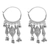 Shining Jewel Antique Silver Small Drop and Hook Style Jhumka Earrings for Women (SJ_1934 D4)