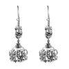 Shining Jewel Silver Oxidised Bali Chandeliar Dangle Diamond Pearl Hoop Earrings for Women (SJ_1934 D5)