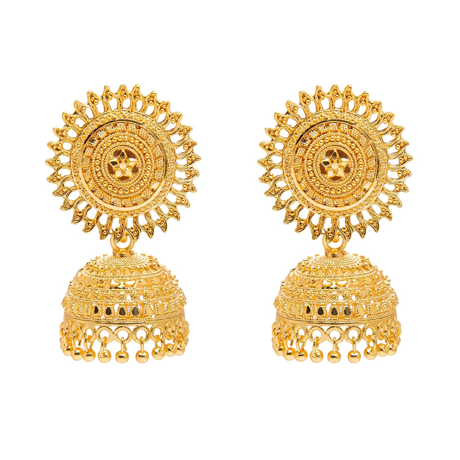 Brass Wedding Wear Traditional Gold Plated Earring With Ring For Woman at  Rs 923/pair in Mumbai