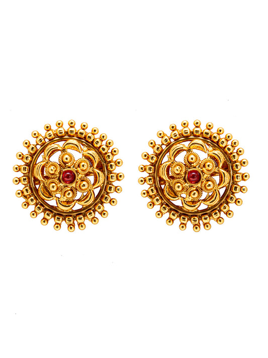 Shining Jewel Traditonal Gold Stud Earrings for Women (SJ_1936)