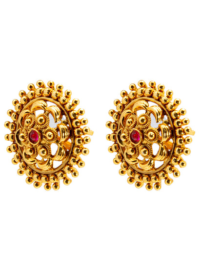 Shining Jewel Traditonal Gold Stud Earrings for Women (SJ_1936)