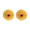 Shining Jewel Gold Plated Kundan, Pearls and CZ studded Traditional Temple Coin Stud Earrings for Women (SJ_1937)