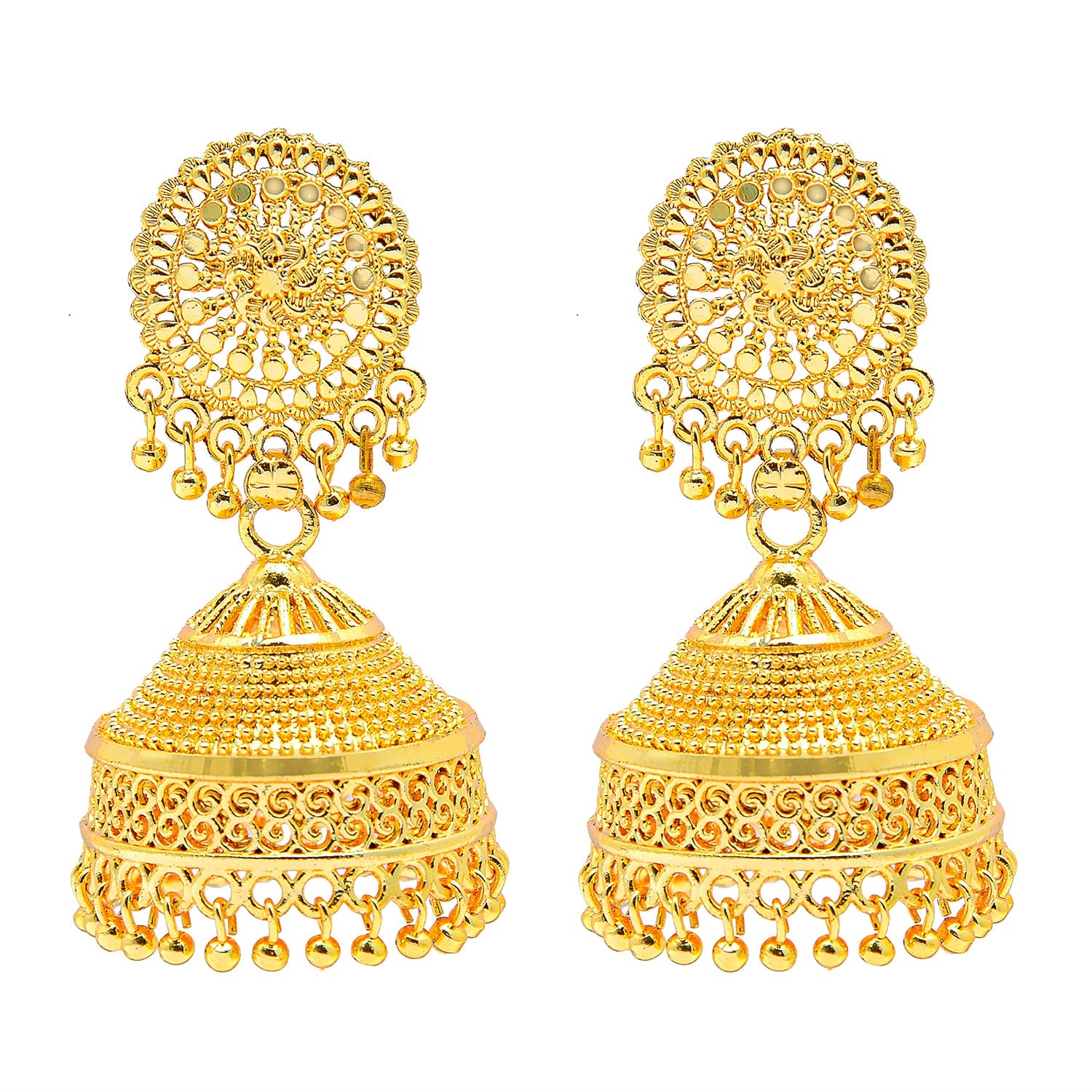 Buy AYESHA Ethnic Gold Peacock Drop Earrings  Shoppers Stop