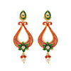 Shining Jewel Handcrafted Kundan, Pearl and Floral Design Earrings for Women (SJ_1951)