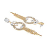 Shining Jewel Crystal and AD Gold Plated Fancy Western Style Chandelier Long Two Layers earrings for women (SJ_1955_G)