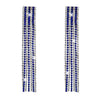 Crystal and AD Blue Antique Silver Plated Fancy Western Style Cocktail Chandelier Long Shoulder Duster earrings for women (SJ_1957_AS.BL)