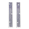 Crystal and AD Blue Silver Plated Fancy Western Style Cocktail Chandelier Long Shoulder Duster earrings for women (SJ_1957_S.BL)
