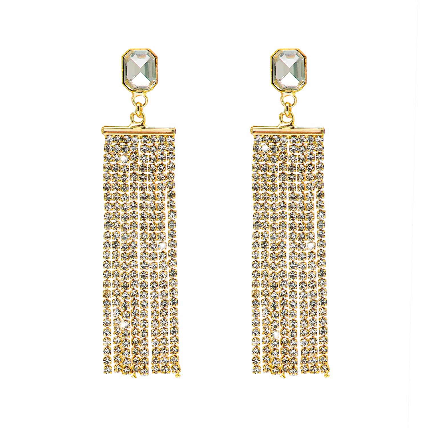 Ayesha Earrings  Buy Ayesha Metallic Gold Studded Diamante Drop Western  Earrings Online  Nykaa Fashion