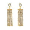 Shining Jewel Crystal and AD Gold Plated Fancy Western Style Cocktail Chandelier Long earrings for women (SJ_1959_G)