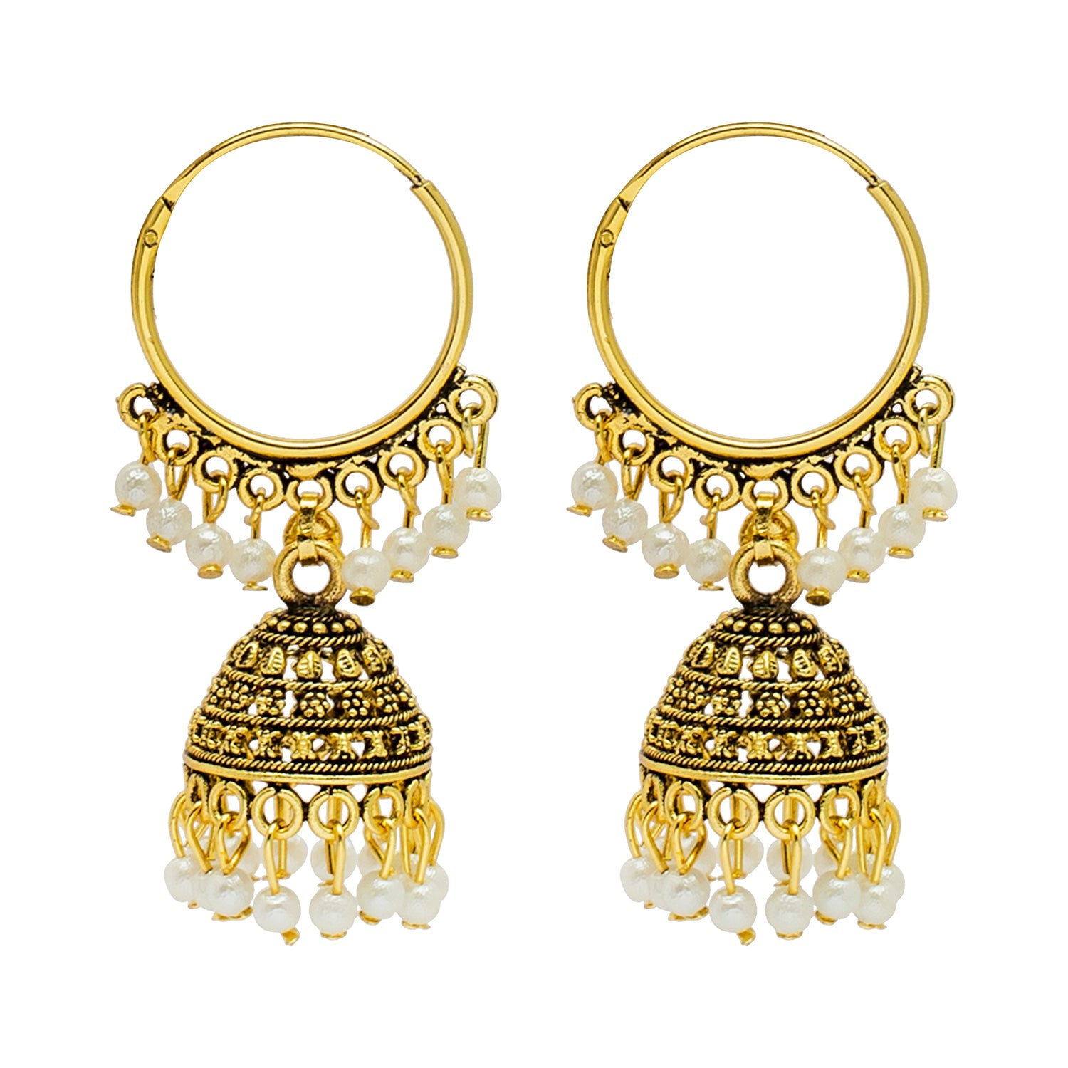 Buy Gold Plated Polki Bali Earringstone Bali Jhumkaindian Online in India   Etsy