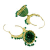 Shining Jewel Handcrafted Gold Plated Designer Traditional Ethnic Oxidised Meenakari Jhumka bali Earrings Women (SJ_1970_G)