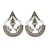 Shining Jewel Antique Silver Stylish Oxidized Chandbali, Dangler Earrings for Women (SJ_1981)