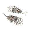 Shining Jewel Traditional Indian Antique Silver Oxidized Stylish Dangler, Tassel Earrings for Women & Girls (SJ_1993_O)