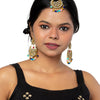 Shining Jewel Gold Plated Fashion Designer Traditional Kundan Chandbali Earring and Maang Tikka Combo Set for Women (SJ_1999_MT)