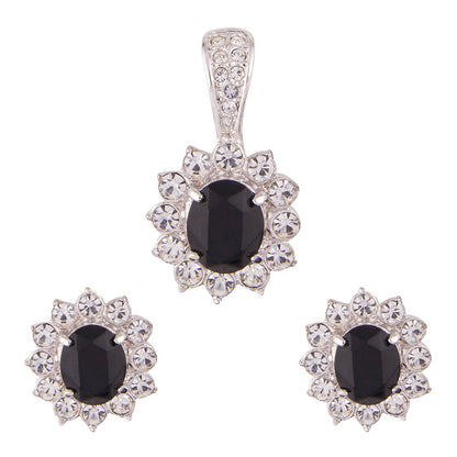 Black Alloy Pendant Set Without Chain (SJ_2059)