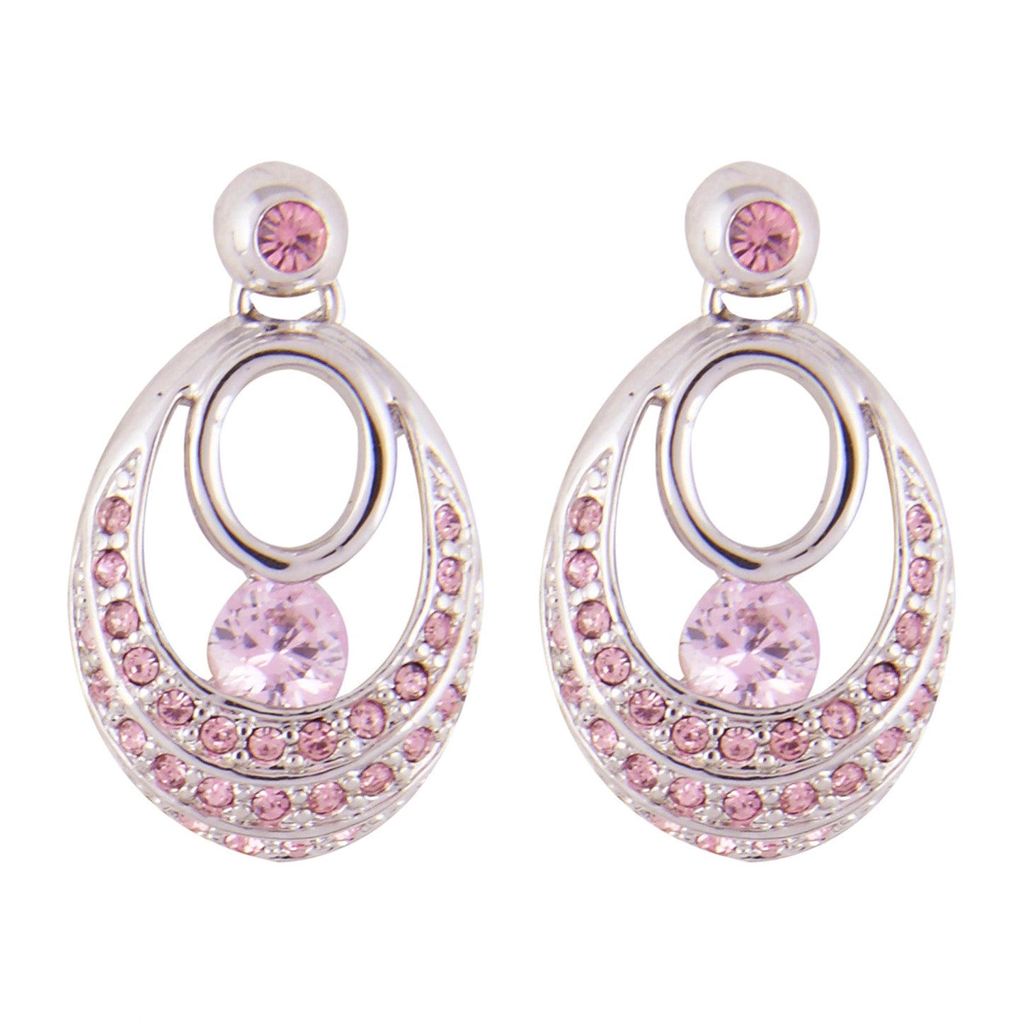 Pink Alloy Pendant Set Without Chain (SJ_2064)