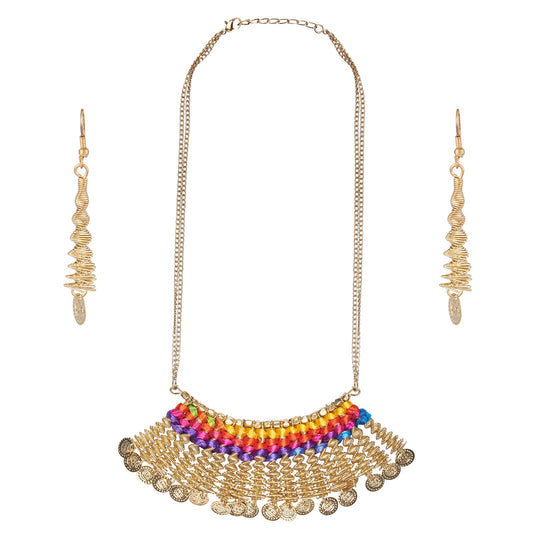 Multicolour Alloy Contemporary Necklace Set (SJ_2071)