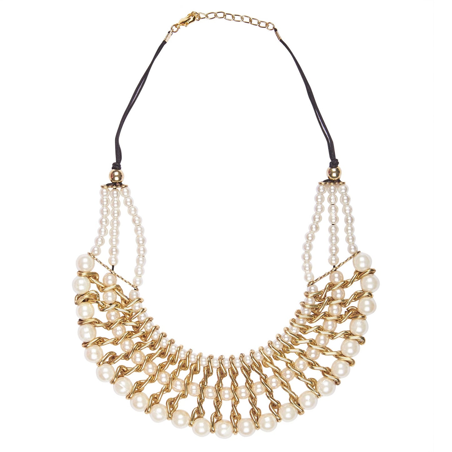 Goldenen Alloy Contemporary Nceklace Set (SJ_2073)