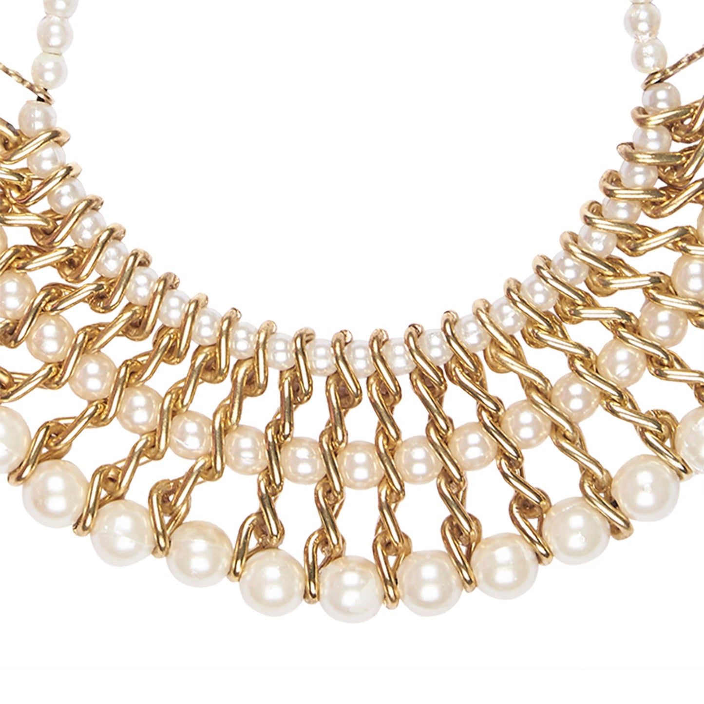 Goldenen Alloy Contemporary Nceklace Set (SJ_2073)