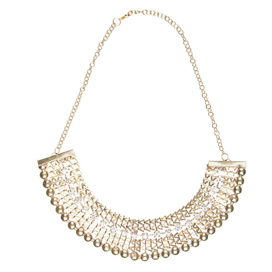 Goldenen Alloy Contemporary Nceklace Set (SJ_2074)
