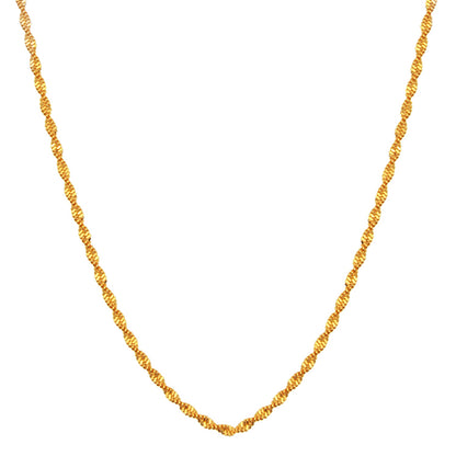 24K High Gold Plated Celebrity Inspired Unisex Link Gold Chain (SJ_2118)