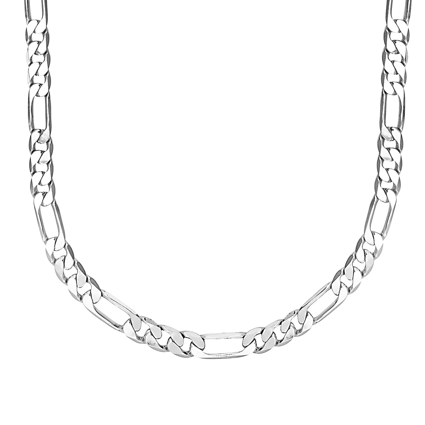 925 24 inches Silver Plated Imported Quality Figaro Chain for Men & Women (SJ_2126) - Shining Jewel