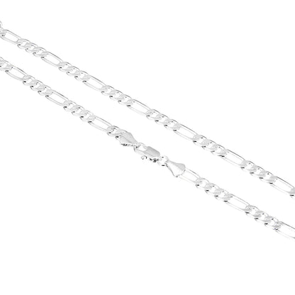 925 24 inches Silver Plated Imported Quality Figaro Chain for Men & Women (SJ_2126) - Shining Jewel