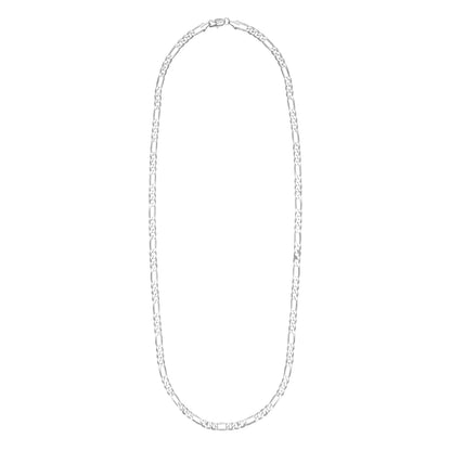 925 24 inches Silver Plated Imported Quality Figaro Chain for Men & Women (SJ_2126) - Shining Jewel