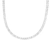 925 24 inches Flat Silver Plated Imported Quality Mariner Link Chain for Men & Women (SJ_2128) - Shining Jewel