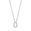 925 24 inches Flat Silver Plated Imported Quality Mariner Link Chain with Elegant Pendant for Women (SJ_2131)