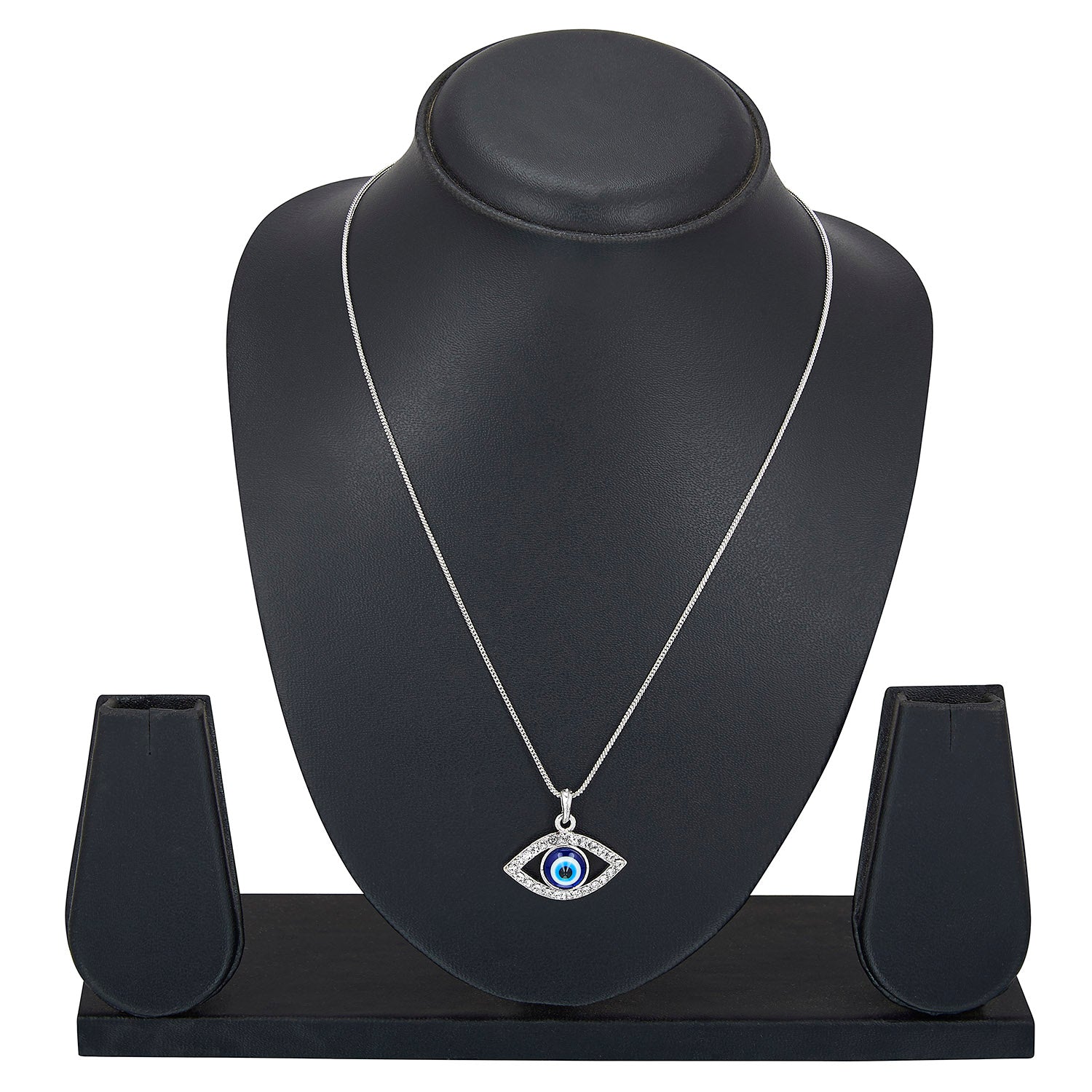 Modern Crystal Evil Eye Necklace Medium – Beksan Designs
