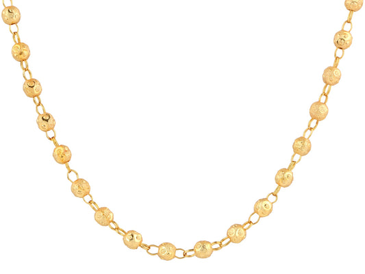 18K Gold Plated Ball Chain Mala For Women (SJ_2168)