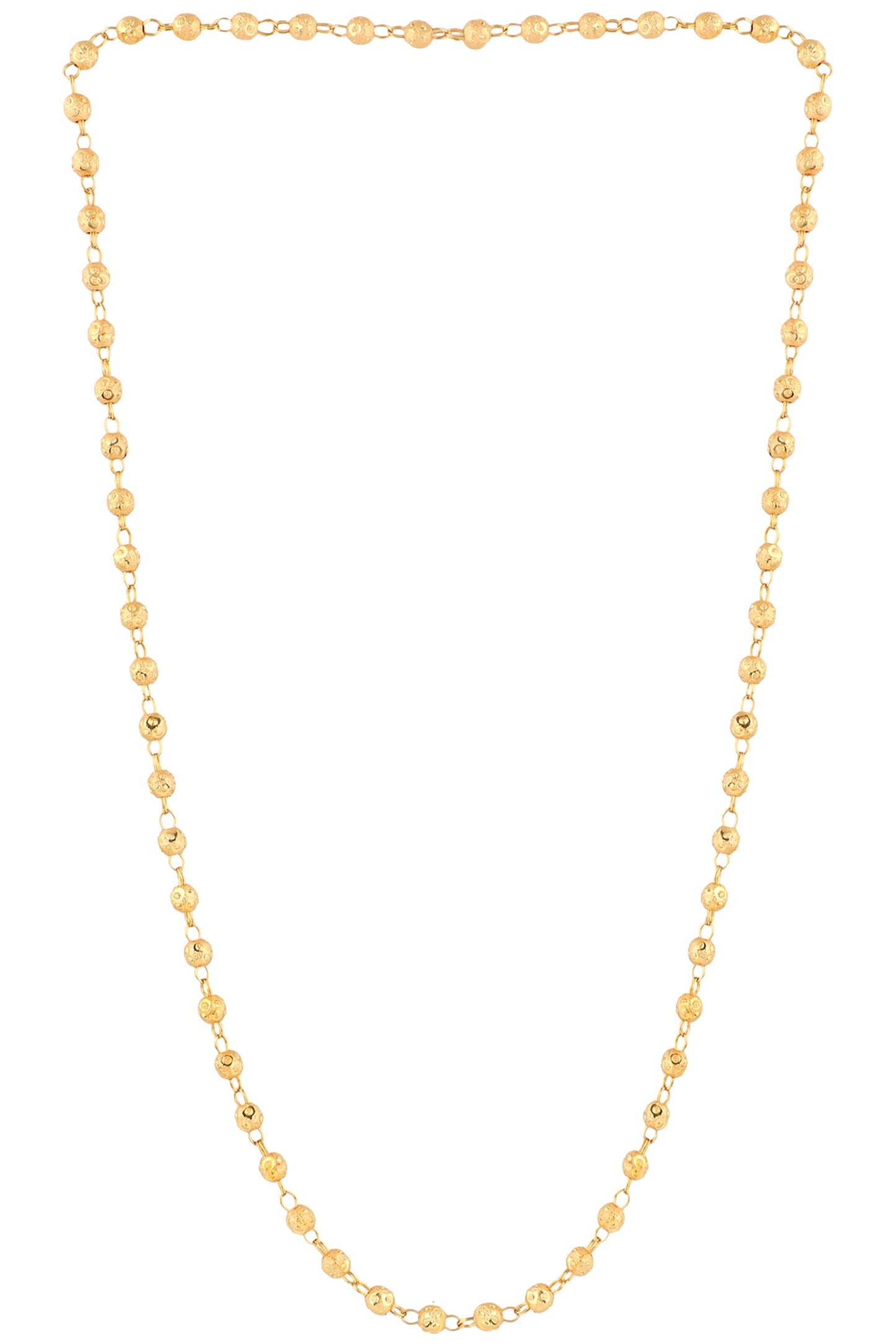 18K Gold Plated Ball Chain Mala For Women (SJ_2168)