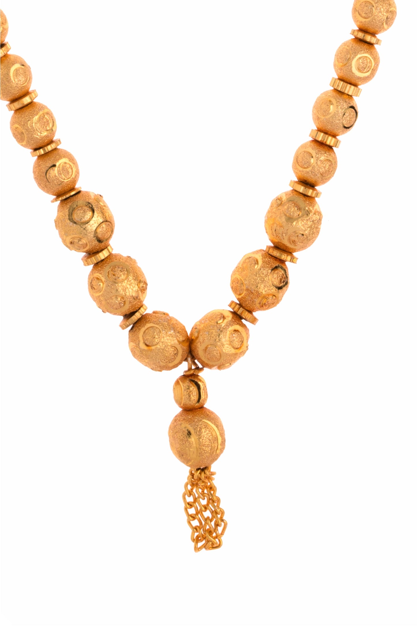 18K Gold Plated Ball Design Necklace For Women (SJ_2169)