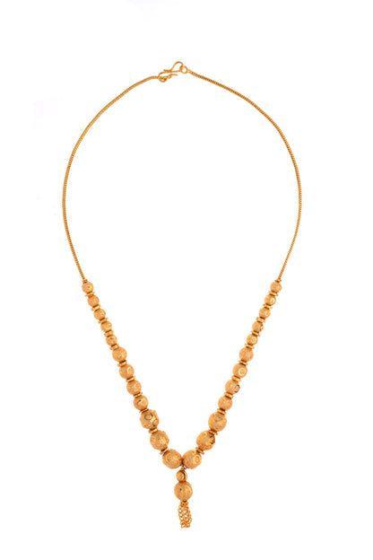 18K Gold Plated Ball Design Necklace For Women (SJ_2169)