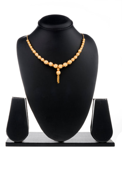 18K Gold Plated Ball Design Necklace For Women (SJ_2169)