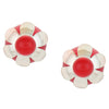 Red Double Pearl Stud Earring (SJ_217)