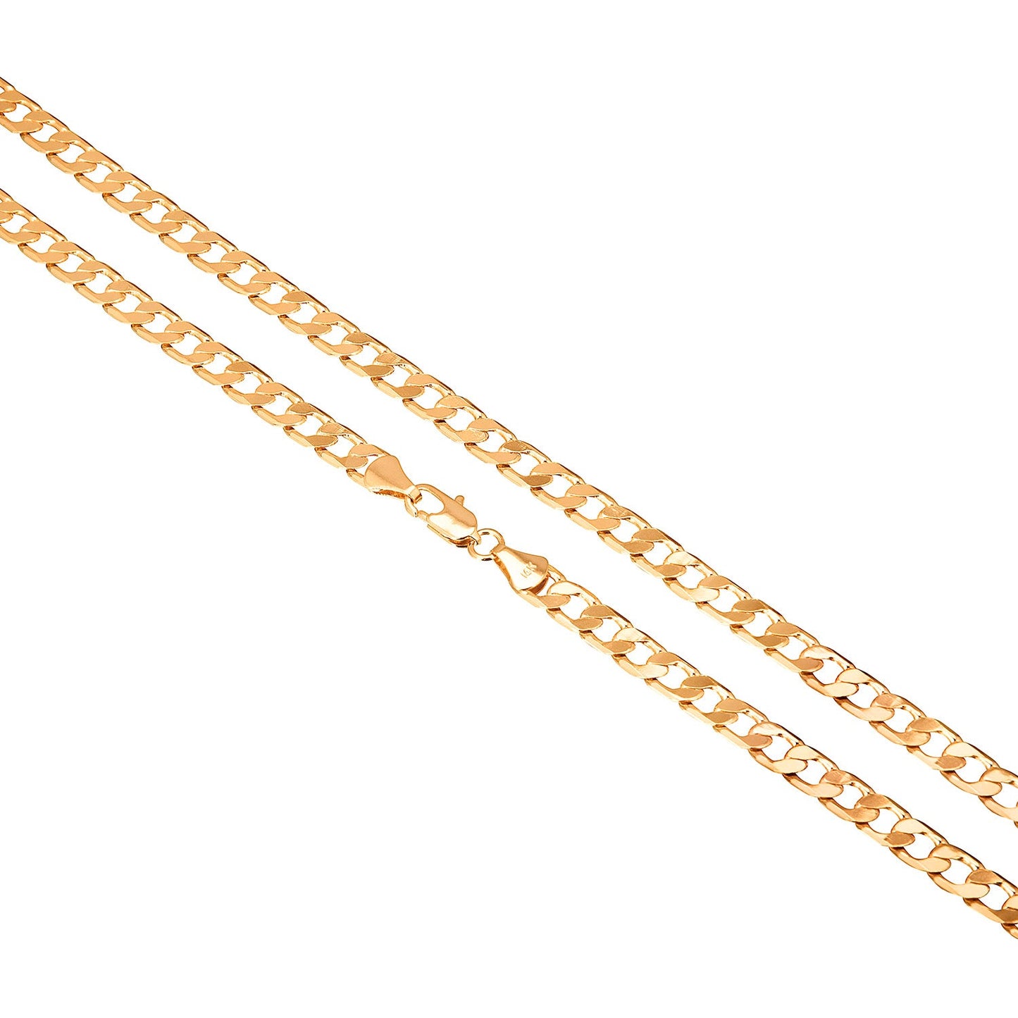 24K 24 inches Gold Plated Imported Quality Cuban Link Chain for Men & Women (SJ_2186) - Shining Jewel
