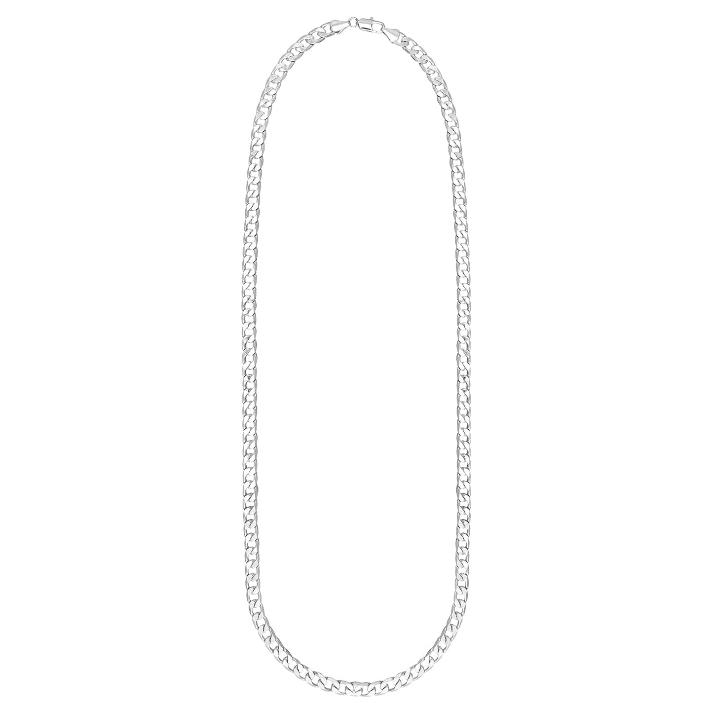 925 24 inches Silver Plated Imported Quality Cuban Chain for Men & Women (SJ_2187) - Shining Jewel