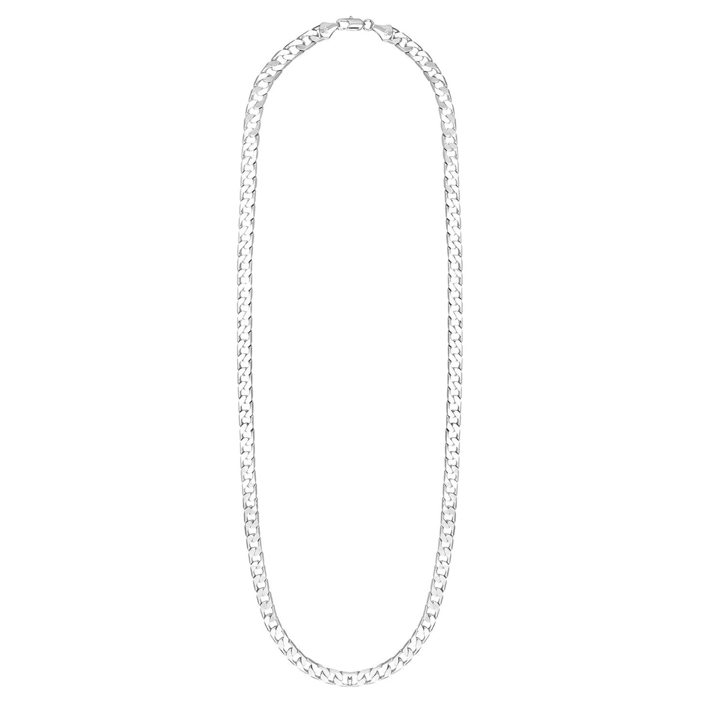 925 24 inches Silver Plated Imported Quality Cuban Chain for Men & Women (SJ_2189) - Shining Jewel