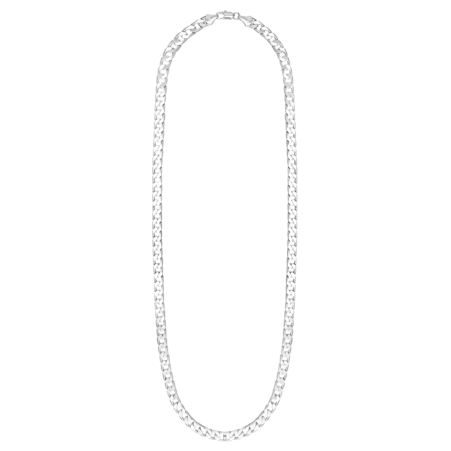 925 24 inches Silver Plated Imported Quality Cuban Chain for Men & Women (SJ_2189) - Shining Jewel