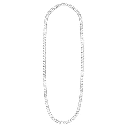 925 24 inches Silver Plated Imported Quality Cuban Chain for Men & Women (SJ_2189) - Shining Jewel