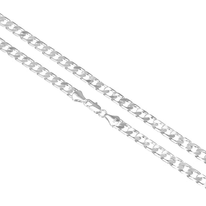 925 24 inches Silver Plated Imported Quality Cuban Chain for Men & Women (SJ_2189) - Shining Jewel