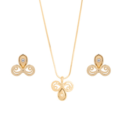 24K Imported Gold Plated Pendant Set for women (SJ_2190)