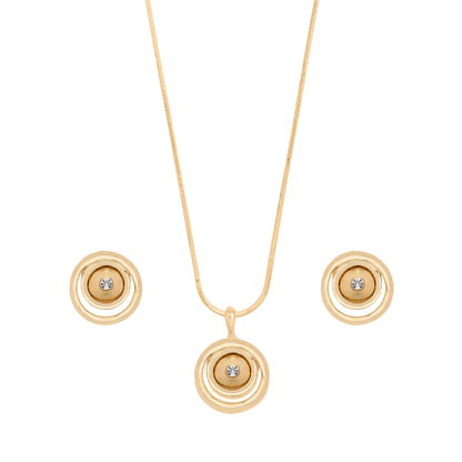 24K Imported Gold Plated Pendant Set for women (SJ_2191)