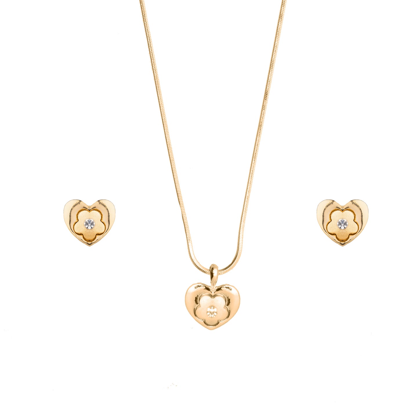 24K Imported Gold Plated Heart Pendant Set for women (SJ_2192)