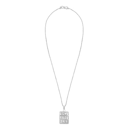 Silver & Rhodium Being Human Pendant with Chain (SJ_2199)